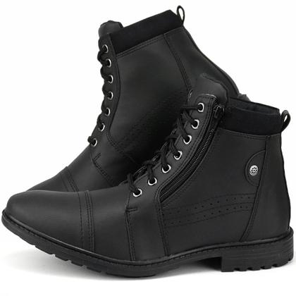 Imagem de Bota Boot Coturno com Zíper SapatoFran Perfuros Masculino