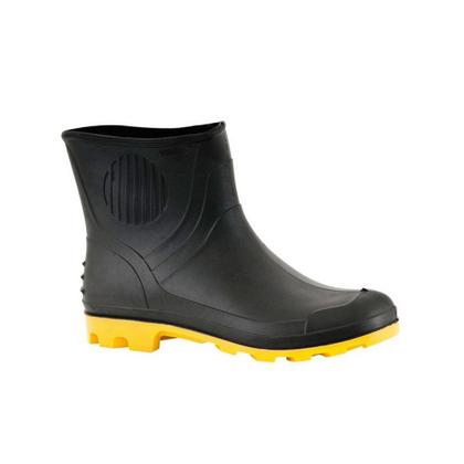 Imagem de Bota Borracha GRENDENE Forrada Preto Cano 3/4 Sola AMARELA