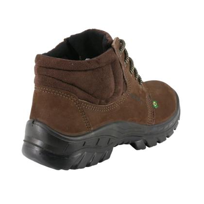 Imagem de Bota botina bico pvc marrom de amarrar nobuck epi Ecosafety