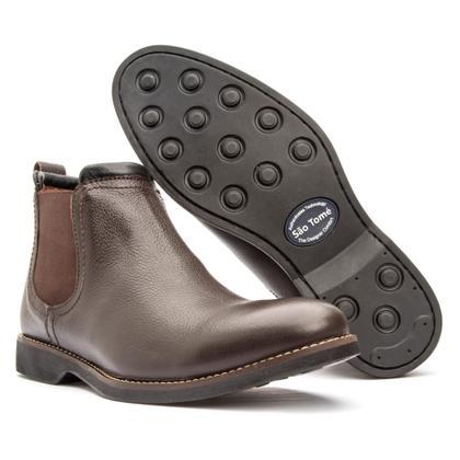 Imagem de Bota Botina Chelsea Masculina Boots em Couro Legetimo  Top