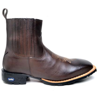 Imagem de Bota Botina Country Masculina Texana Curta Forrada Vacum Palmilha Confort