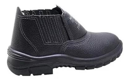 Imagem de Bota Botina De Segurança Masculino Couro Bico Pvc Original.