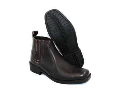 Bota Botina Masculina em Couro Marrom Austin - Pé Na Estrada Imagem de Bota Botina Masculina em Couro Marrom Austin