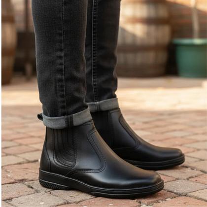 Imagem de Bota Botina Masculina Estilo Casual Social Country Botinha Leve Macia Solado Costurado 2520