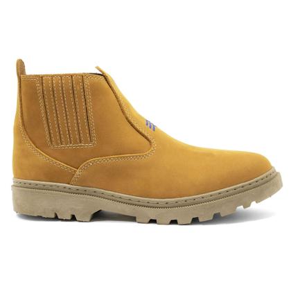 Imagem de Bota Botina Masculina New Couro Legítimo Agriculture Sola Costurada