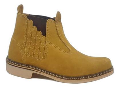 Imagem de Bota Botina Nobuck Elástico Mister Fran Castor Solado Latex