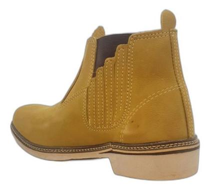 Imagem de Bota Botina Nobuck Elástico Mister Fran Castor Solado Latex