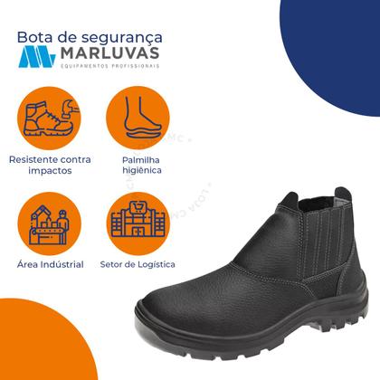 Imagem de Bota Botina Segurança Bico Pvc Vulcaflex Marluvas 10vb48 Bp