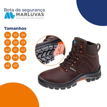 Imagem de Bota Botina Segurança Epi Nobuck Marluvas 75bpr26 Cli Cnp