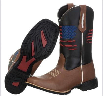 Imagem de Bota Botina Texana Country Bandeira Azul