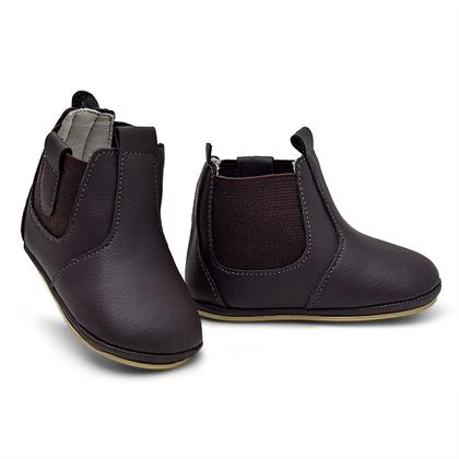 Imagem de Bota Botinha Bebe Couro Marrom Primeiros Passos Confort