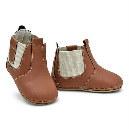 Imagem de Bota Botinha Bebe Couro Marrom Primeiros Passos Confort