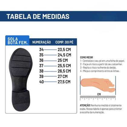 Imagem de Bota Botinha Feminina Coturno Lisa Com Elástico e Saltinho (SL6021)