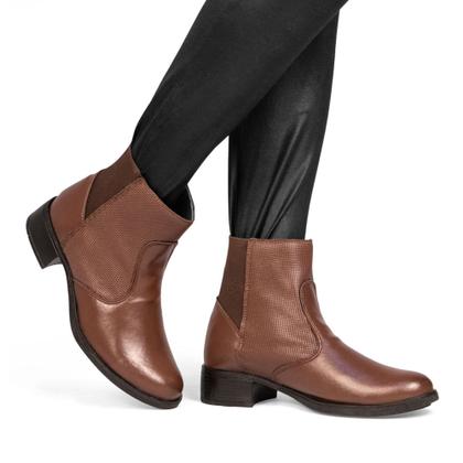 Imagem de Bota Botinha Feminina Coturno Lisa Com Elástico e Saltinho (SL6021)