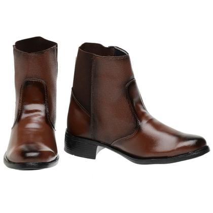 Imagem de Bota Botinha Feminina Coturno Lisa Com Elástico e Saltinho (SL6021)