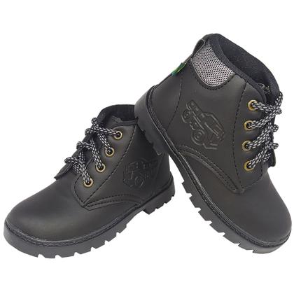 Imagem de Bota Botinha Infantil Gibizinho Masculina Baby Coturno Preto
