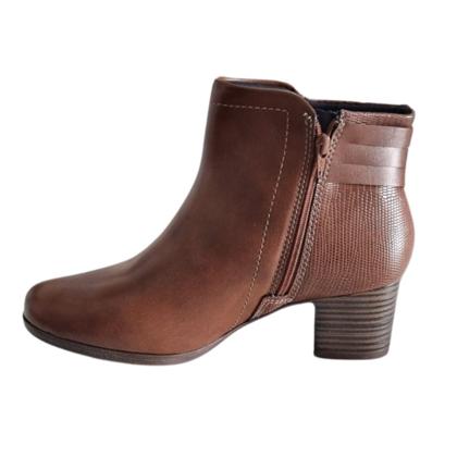 Imagem de Bota Botinha Salto Grosso Palmilha Confort Fascite Coluna Esporao Flex 7072.109