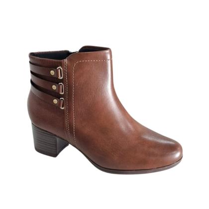 Imagem de Bota Botinha Salto Grosso Palmilha Confort Fascite Coluna Esporao Flex 7072.109