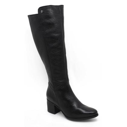 Imagem de Bota Bottero Cano Longo Salto Bloco 314723 Couro Preta