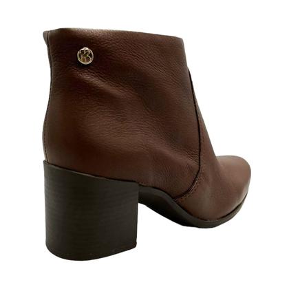 Imagem de Bota Bottero Couro Marrom Cano Curto Salto Grosso 366901 Original