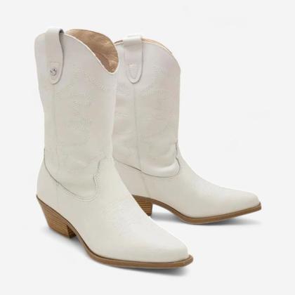 Imagem de Bota Bottero Western Couro Feminina Off White