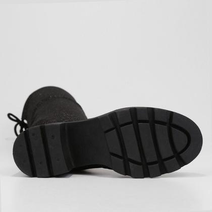 Imagem de Bota Cano Alto Look Fashion Amarração Feminina