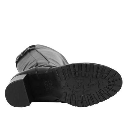 Imagem de Bota Cano Alto Salto Bloco com Fivela Abertura em Zíper Mooncity 73172