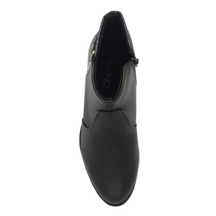 Imagem de Bota Cano Curto Preta Salto Baixo Via Uno Casual Lançamento Cor:PretoTamanho:37