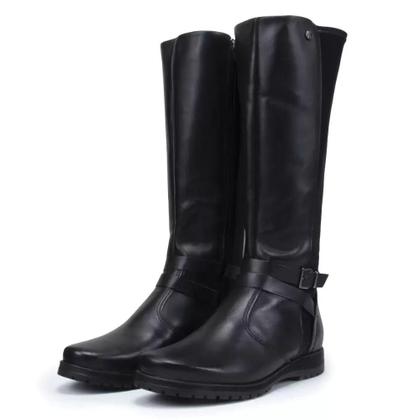 Imagem de Bota cano longo salto baixo feminino bottero couro ref:346705
