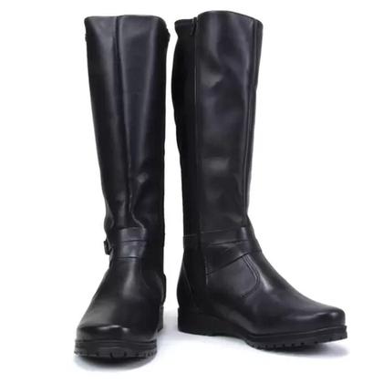 Imagem de Bota cano longo salto baixo feminino bottero couro ref:346705