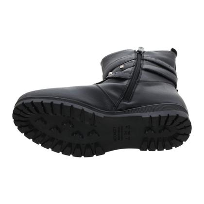 Imagem de Bota Cano Medio  Mooncity Salto Baixo Preta