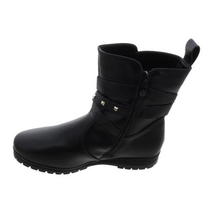 Imagem de Bota Cano Medio  Mooncity Salto Baixo Preta