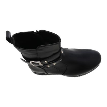 Imagem de Bota Cano Medio  Mooncity Salto Baixo Preta