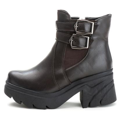 Imagem de Bota Chelsea Feminina Cano Baixo Tratorado Couro Legitimo