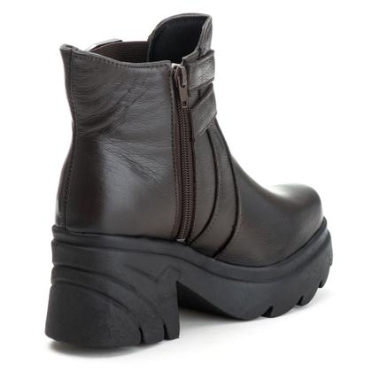 Imagem de Bota Chelsea Feminina Cano Baixo Tratorado Couro Legitimo