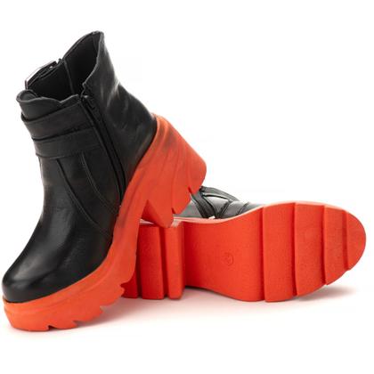 Imagem de Bota Chelsea Feminina Cano Baixo Tratorado Couro Legitimo