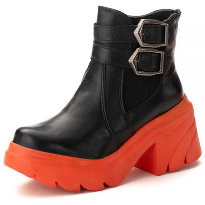 Imagem de Bota Chelsea Feminina Cano Baixo Tratorado Couro Legitimo