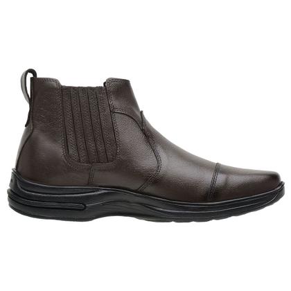 Imagem de Bota Chelsea Masculina Coturno Couro Natural Casual Com Cinto