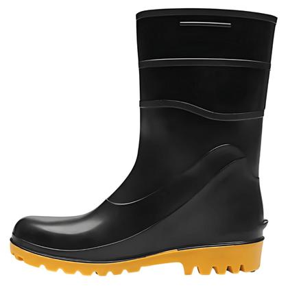 Imagem de Bota chuva borr impermeavel masculino bracol n.36 solado amarelo