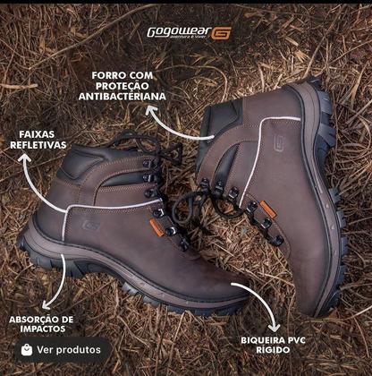 Imagem de Bota Com C.a De Segurança Trabalho Epi Botina Otan Gogowear