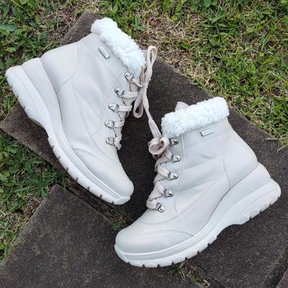 Imagem de Bota Com lã El Quique Off White Forrada com Lã
