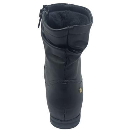 Imagem de Bota Comfortflex Feminina com Franzido e Pin Dourado