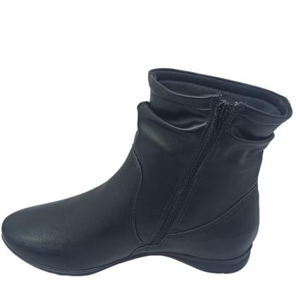 Imagem de Bota Comfortflex Feminina com Franzido e Pin Dourado