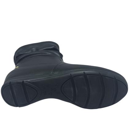 Imagem de Bota Comfortflex Feminina com Franzido e Pin Dourado