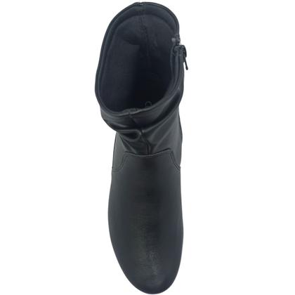 Imagem de Bota Comfortflex Feminina com Franzido e Pin Dourado