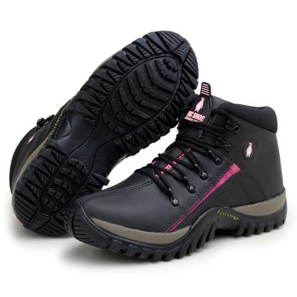 Imagem de Bota Coturno Adventure Feminino Adulto Infantil Confortável Cano Médio Sola De Borracha