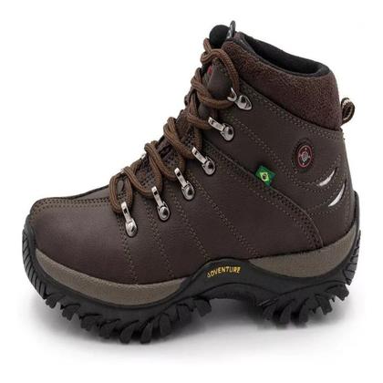 Bota Coturno Adventure Trilha Masculino Mr Try Shoes Marrom Escuro