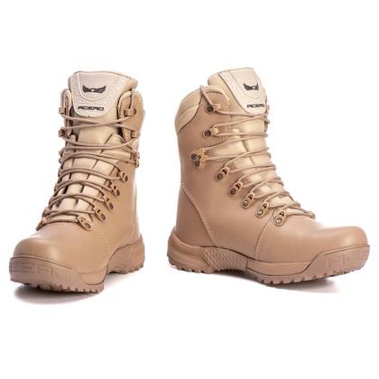 Imagem de Bota Coturno Apache Couro Militar Confortável Macio Leve