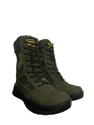 Imagem de Bota Coturno Camuflado Militar Com Zíper Cano Alto