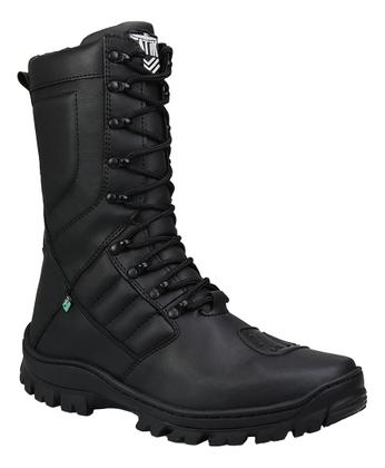 Imagem de Bota Coturno Cano Alto Ziper Calce Fácil Resistente Confortável